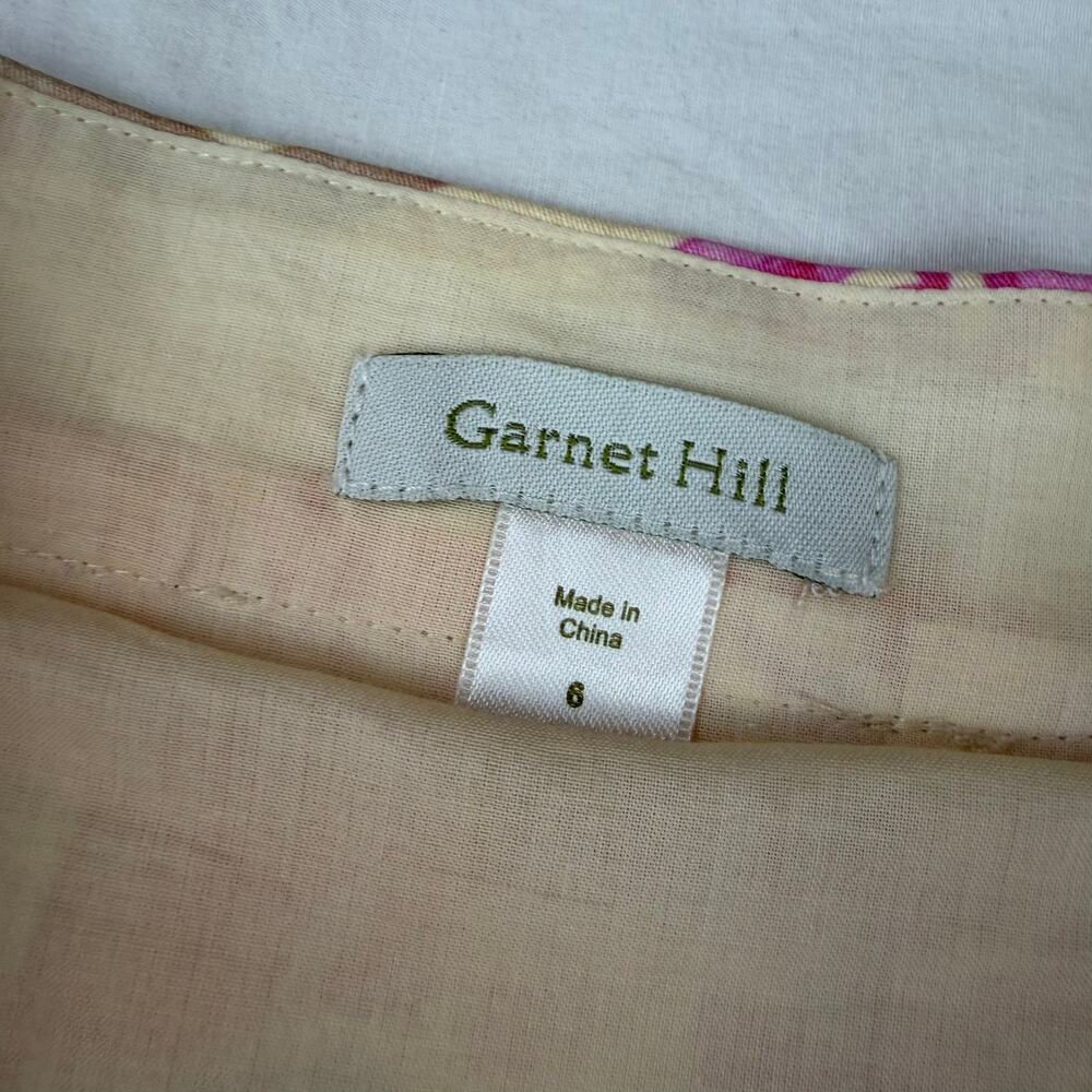 Garnet Hill Floral A-Line Pleated Skirt Size 6 - Picture 3 of 5